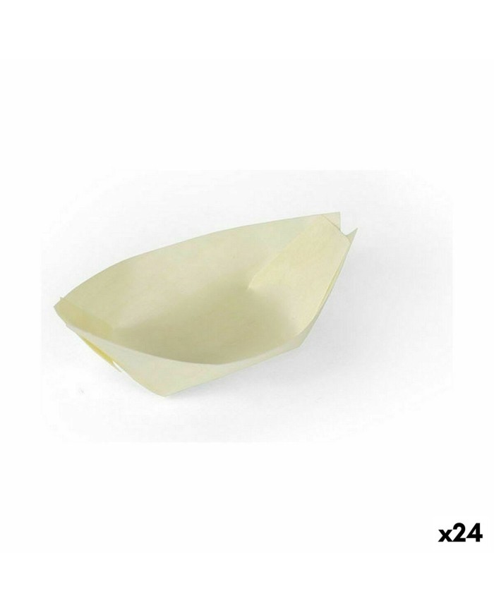 Set di Ciotole Algon Monouso Legno 12 Pezzi 10 cm (24 Unità)