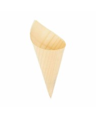 Set di Ciotole Algon Coni Monouso Legno 8 Pezzi 18 cm (24 Unità)