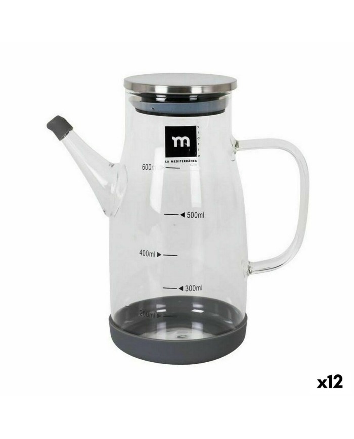 Oliera La Mediterránea Acciaio inossidabile Vetro Borosilicato 600 ml (12 Unità) Oliera La Mediterránea Acciaio inossidabile Vetro Borosilicato 600 ml (12 Unità)