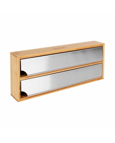 Portarotolo da Cucina Quttin Bambù Alluminio 33,5 x 13 x 5,5 cm (12 Unità)