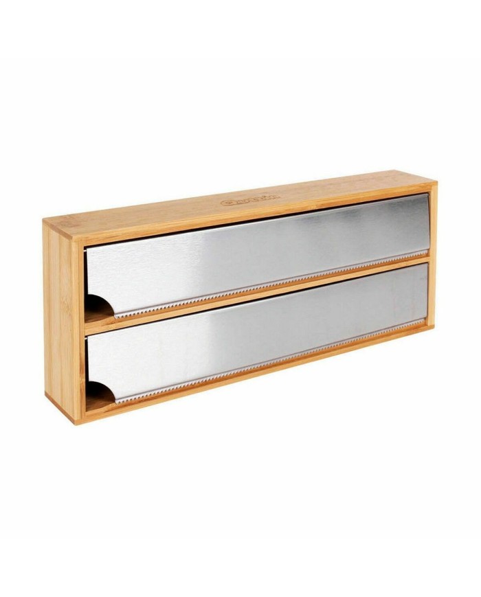 Portarotolo da Cucina Quttin Bambù Alluminio 33,5 x 13 x 5,5 cm (12 Unità) Portarotolo da Cucina Quttin Bambù Alluminio 33,5 x 13 x 5,5 cm (12 Unità)
