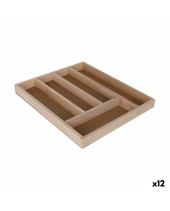 Vassoio Portaposate Quttin Quttin Legno 33 x 28 x 3,5 cm (12 Unità)