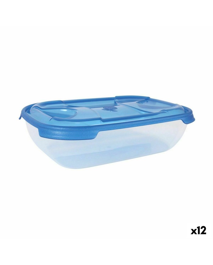 Set di scatole porta pranzo Tontarelli Nuvola 2 L Azzurro Rettangolare 2 Pezzi (12 Unità)