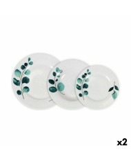 Set di Stoviglie La Mediterránea Palma Rotonda 18 Pezzi (2 Unità)