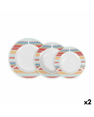 Set di Stoviglie La Mediterránea Palma Rotonda 18 Pezzi (2 Unità)