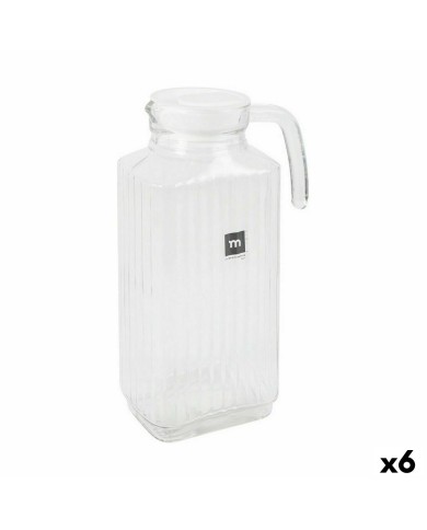 Boccale con Coperchio e Dosatore La Mediterránea Chrysler 1,8 L Vetro (6 Unità) Boccale con Coperchio e Dosatore La Mediterránea Chrysler 1,8 L Vetro (6 Unità)