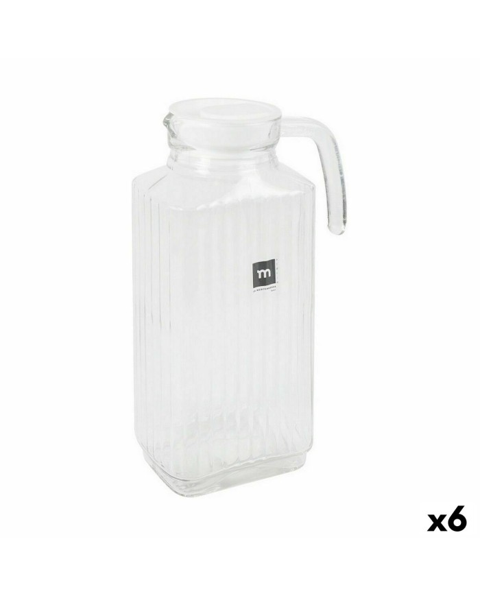 Boccale con Coperchio e Dosatore La Mediterránea Chrysler 1,8 L Vetro (6 Unità) Boccale con Coperchio e Dosatore La Mediterránea Chrysler 1,8 L Vetro (6 Unità)