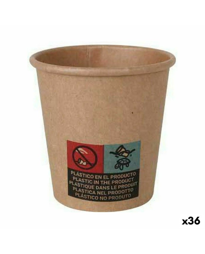 Set di Bicchieri Algon Monouso carta kraft 50 Pezzi 80 ml (36 Unità)