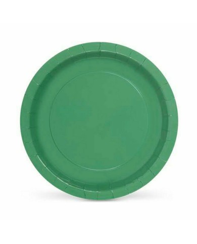 Set di piatti Algon Monouso Cartone Verde 10 Pezzi 20 x 20 x 1,5 cm (36 Unità)