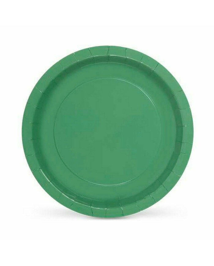 Set di piatti Algon Monouso Cartone Verde 10 Pezzi 20 x 20 x 1,5 cm (36 Unità)
