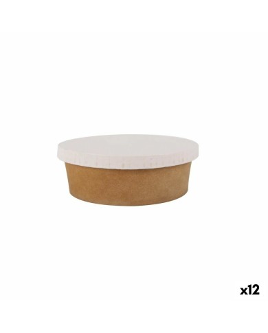 Set di Vassoi Algon carta kraft Con coperchio Monouso (5 Pezzi) (12 Unità)