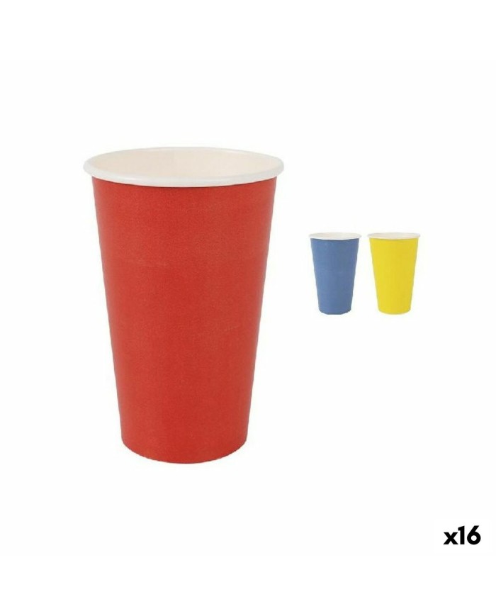 Set di Bicchieri Algon Monouso Cartone Multicolore 10 Pezzi 450 ml (16 Unità)
