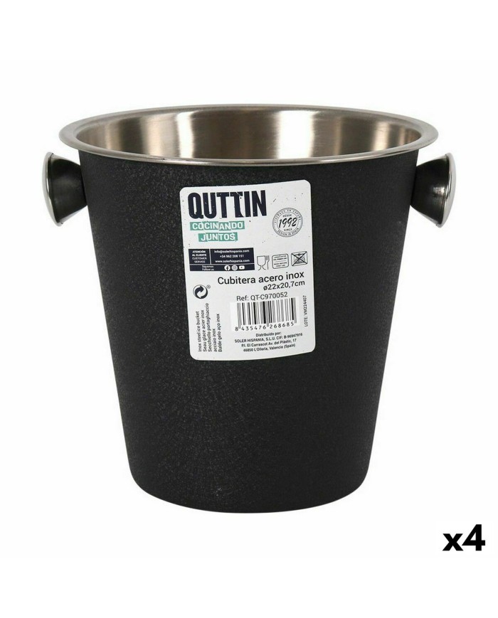 Secchiello per il ghiaccio Quttin Crocodile Ø 22 cm Acciaio inossidabile (4 Unità) Secchiello per il ghiaccio Quttin Crocodile Ø 22 cm Acciaio inossidabile (4 Unità)