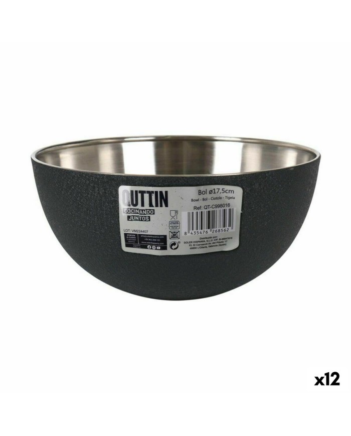 Ciotola Quttin Crocodile Acciaio 17,2 x 8 cm (12 Unità) Ciotola Quttin Crocodile Acciaio 17,2 x 8 cm (12 Unità)