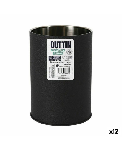 Contenitore per Utensili da Cucina Quttin Crocodile Acciaio inossidabile Ø 12,6 x 18 cm (12 Unità)