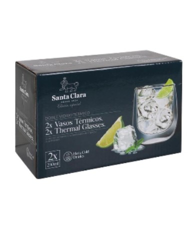 Set di Bicchieri Inde Santa Clara Vetro Borosilicato 250 ml 2 Pezzi Set di Bicchieri Inde Santa Clara Vetro Borosilicato 250 ml 2 Pezzi
