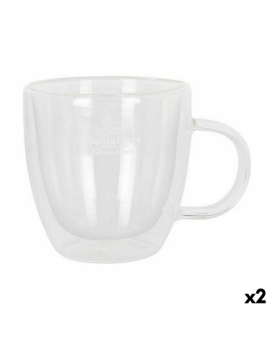 Set di Tazze Santa Clara Vetro Borosilicato 150 ml Termico 2 Unità (2 Pezzi)