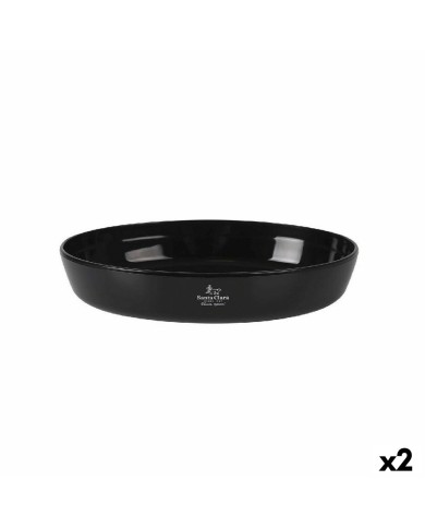 Pirofila da Forno Santa Clara Silicone Vetro Borosilicato Ovale 35 x 24 x 6,5 cm (2 Unità) Pirofila da Forno Santa Clara Silicone Vetro Borosilicato Ovale 35 x 24 x 6,5 cm (2 Unità)