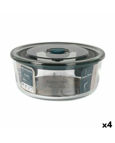 Porta pranzo Ermetico Santa Clara Grigio 850 ml 15,6 x 6,8 cm (4 Unità) Porta pranzo Ermetico Santa Clara Grigio 850 ml 15,6 x 6,8 cm (4 Unità)