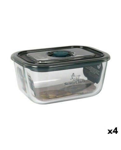 Porta pranzo Ermetico Santa Clara Grigio 500 ml Rettangolare (4 Unità) Porta pranzo Ermetico Santa Clara Grigio 500 ml Rettangolare (4 Unità)