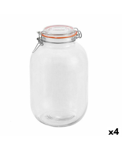 Vaso La Mediterránea Ermetico Vetro 4,2 L (4 Unità)