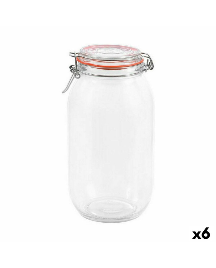 Vaso La Mediterránea Ermetico Vetro 2 L (6 Unità) Vaso La Mediterránea Ermetico Vetro 2 L (6 Unità)