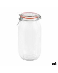 Vaso La Mediterránea Ermetico Vetro 2 L (6 Unità) Vaso La Mediterránea Ermetico Vetro 2 L (6 Unità)