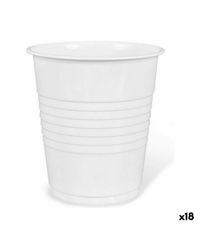 Set di bicchieri riutilizzabili Algon Caffè Bianco Plastica 50 Pezzi 100 ml (18 Unità) Set di bicchieri riutilizzabili Algon Caffè Bianco Plastica 50 Pezzi 100 ml (18 Unità)