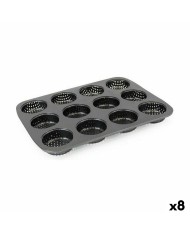Stampo per Tortini Quttin 32 x 30 x 3,2 cm Perforato 8 Unità Stampo per Tortini Quttin 32 x 30 x 3,2 cm Perforato 8 Unità