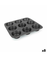 Stampo per Tortini Quttin 32 x 30 x 3,2 cm Perforato 8 Unità Stampo per Tortini Quttin 32 x 30 x 3,2 cm Perforato 8 Unità