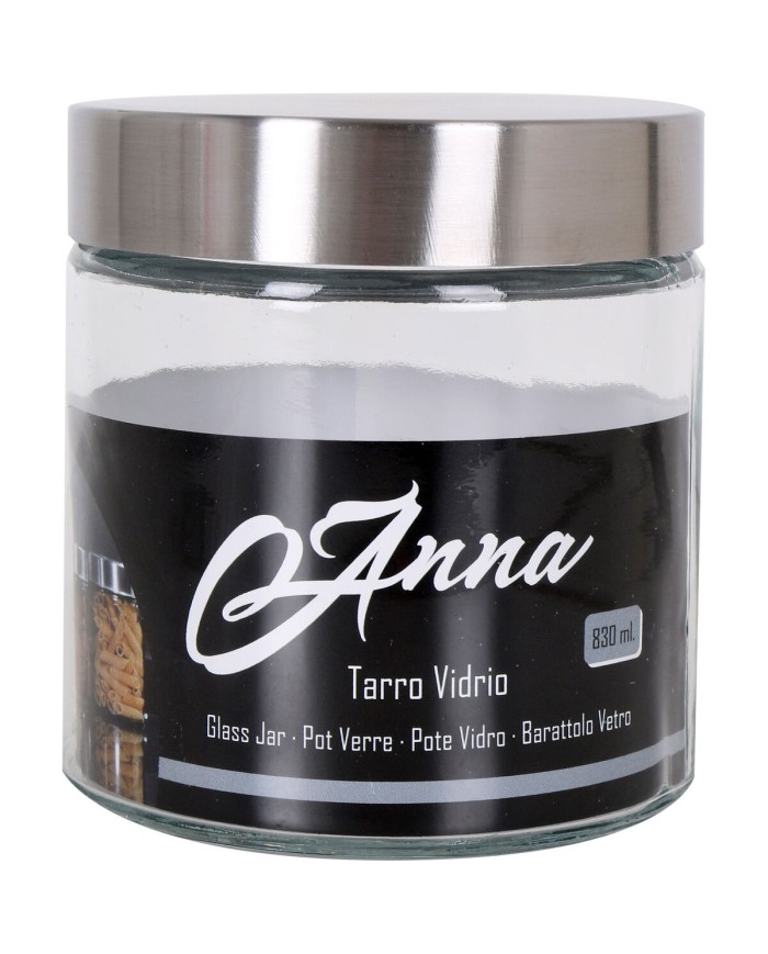 Vaso Anna 830 ml Vetro Acciaio (24 Unità) Vaso Anna 830 ml Vetro Acciaio (24 Unità)