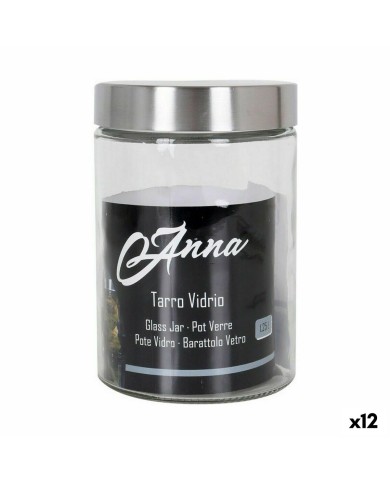 Vaso Anna 1,25 L Vetro Acciaio (12 Unità) Vaso Anna 1,25 L Vetro Acciaio (12 Unità)