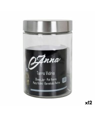 Vaso Anna 830 ml Vetro Acciaio (24 Unità) Vaso Anna 830 ml Vetro Acciaio (24 Unità)