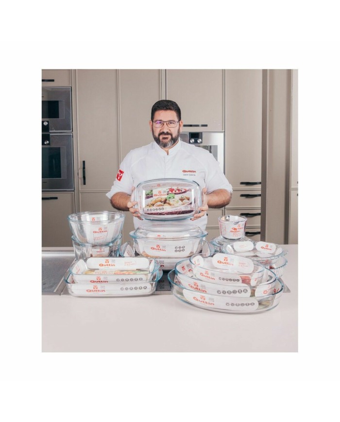 Teglia da Cucina Quttin 725 ml Vetro Ovale (6 Unità) Teglia da Cucina Quttin 725 ml Vetro Ovale (6 Unità)