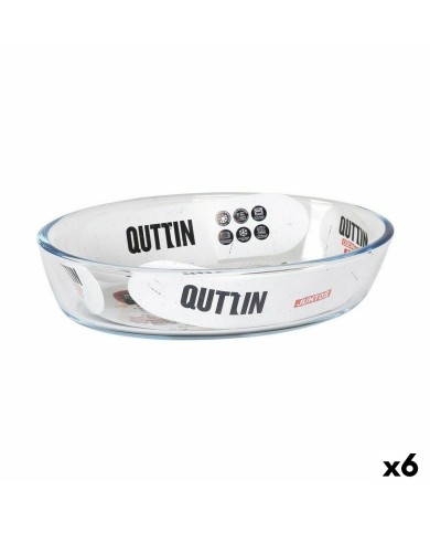 Teglia da Cucina Quttin 700 ml Vetro Ovale (6 Unità) Teglia da Cucina Quttin 700 ml Vetro Ovale (6 Unità)