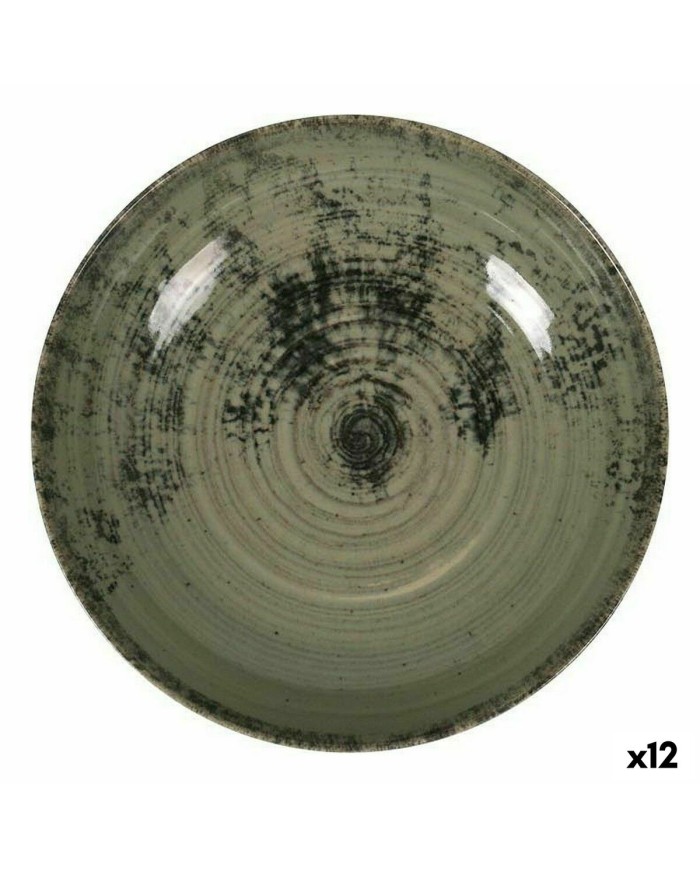 Piatto Fondo La Mediterránea Aspe Verde Ø 22,7 x 5 cm (12 Unità)