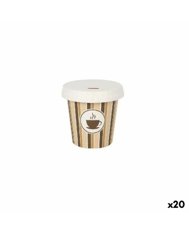 Set di Bicchieri Algon Con coperchio Monouso Caffè Cartone 10 Pezzi 120 ml (20 Unità) Set di Bicchieri Algon Con coperchio Monouso Caffè Cartone 10 Pezzi 120 ml (20 Unità)