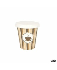 Set di Bicchieri Algon Con coperchio Monouso Caffè Cartone 6 Pezzi 250 ml (20 Unità) Set di Bicchieri Algon Con coperchio Monouso Caffè Cartone 6 Pezzi 250 ml (20 Unità)