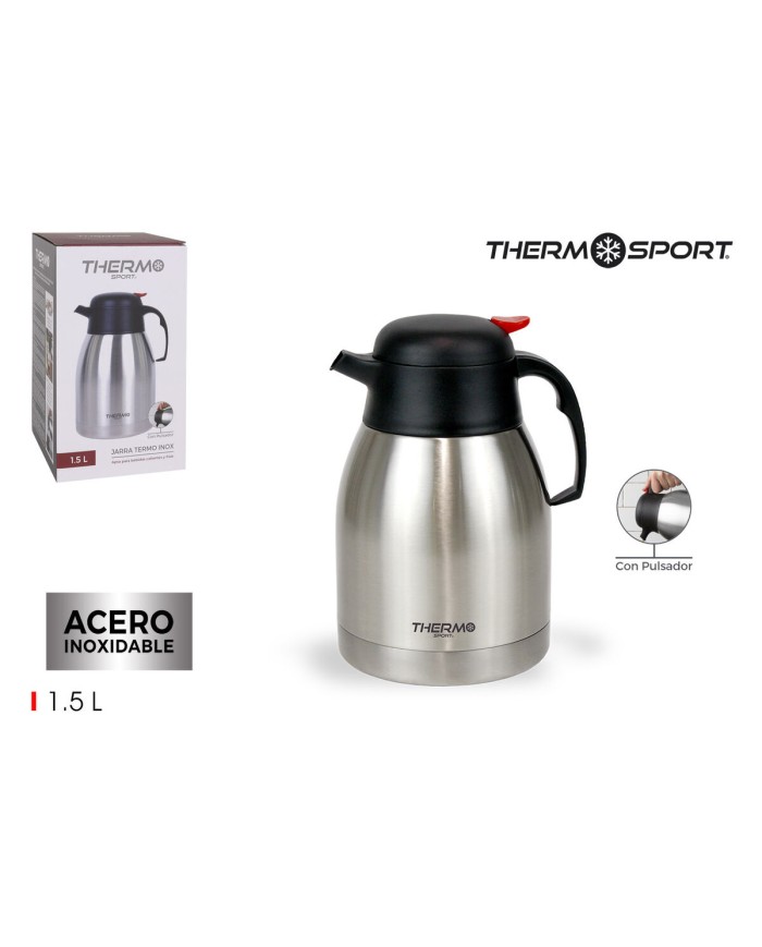 Caraffa Thermos ThermoSport Acciaio inossidabile 1,5 L Pulsante (6 Unità)