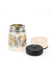Thermos per Alimenti ThermoSport Fogli Beige 600 ml (6 Unità) Thermos per Alimenti ThermoSport Fogli Beige 600 ml (6 Unità)
