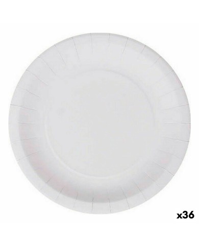 Set di piatti Algon Monouso Cartone Bianco 25 Pezzi 20 cm (36 Unità)