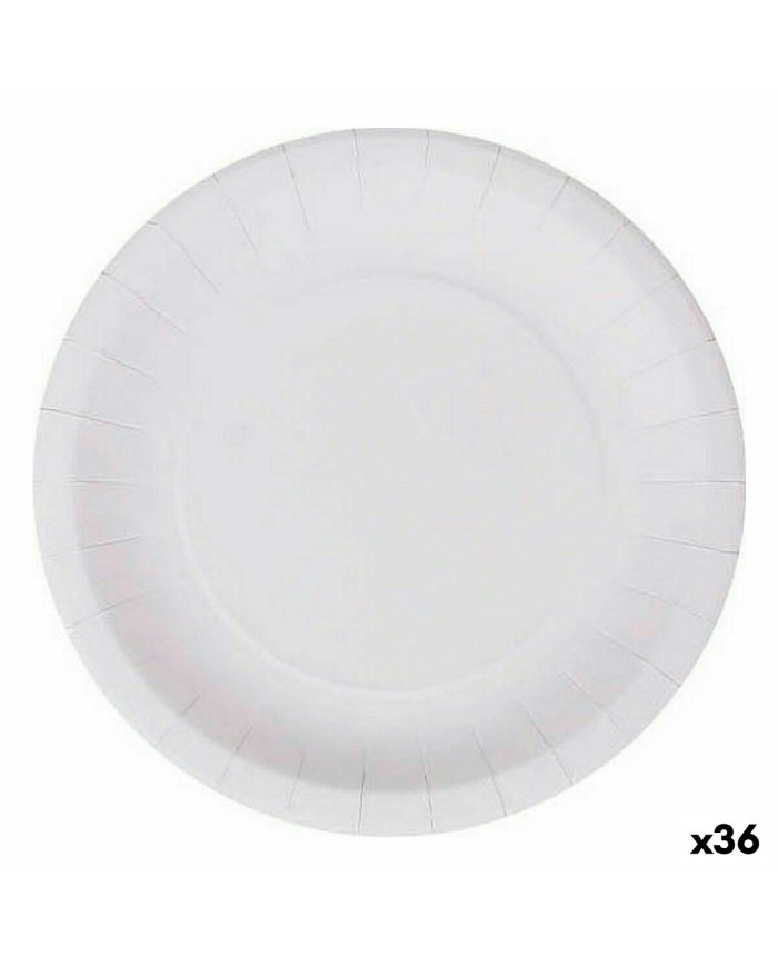 Set di piatti Algon Monouso Cartone Bianco 25 Pezzi 20 cm (36 Unità) Set di piatti Algon Monouso Cartone Bianco 25 Pezzi 20 cm (36 Unità)