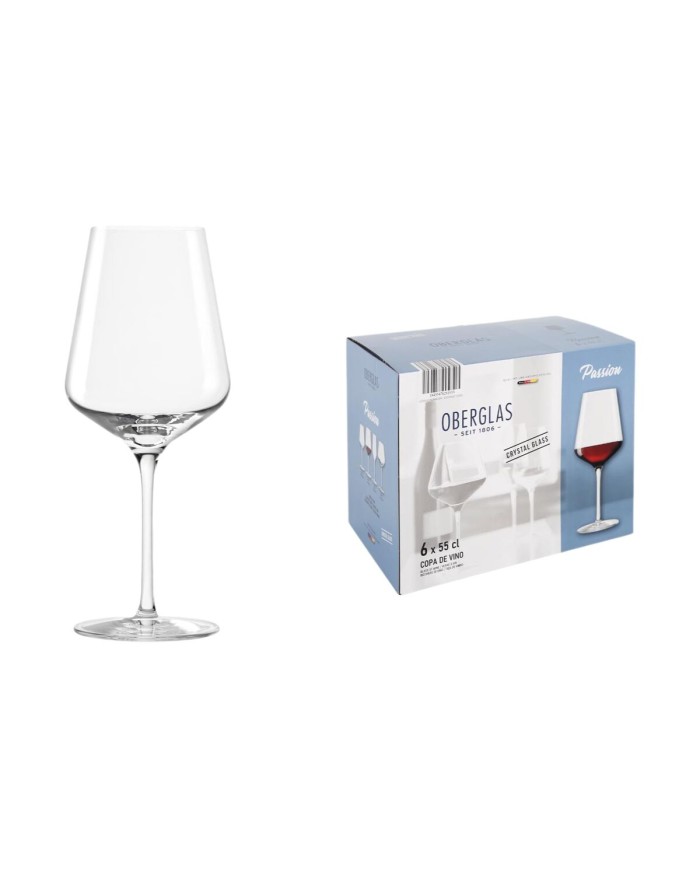 Set di calici da vino Inde Passion 550 ml 6 Pezzi Set di calici da vino Inde Passion 550 ml 6 Pezzi