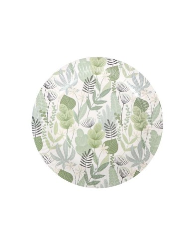 Set di piatti Algon Monouso Cartone Floreale 3 Pezzi 28 cm (24 Unità)