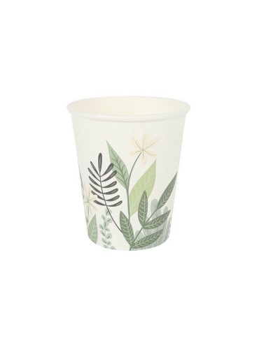 Set di Bicchieri Algon Monouso Cartone Floreale 10 Pezzi 250 ml (24 Unità)