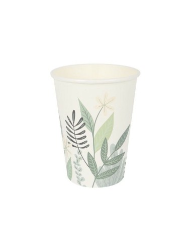 Set di Bicchieri Algon Monouso Cartone Floreale 8 Pezzi 330 ml (18 Unità)