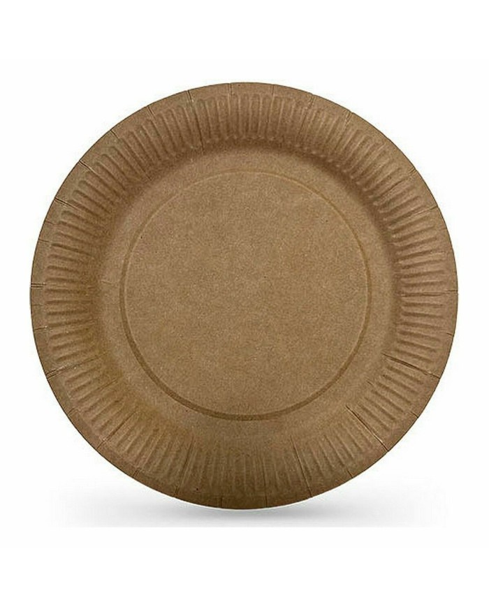Set di piatti Algon Monouso carta kraft 12 Pezzi 18 cm (24 Unità)