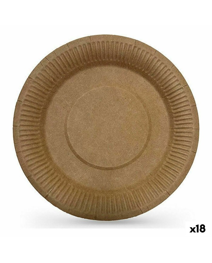 Set di piatti Algon Monouso carta kraft 10 Pezzi 23 cm (18 Unità)