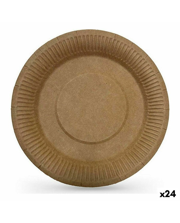 Set di piatti Algon Monouso carta kraft 3 Pezzi 28 cm (24 Unità) Set di piatti Algon Monouso carta kraft 3 Pezzi 28 cm (24 Unità)