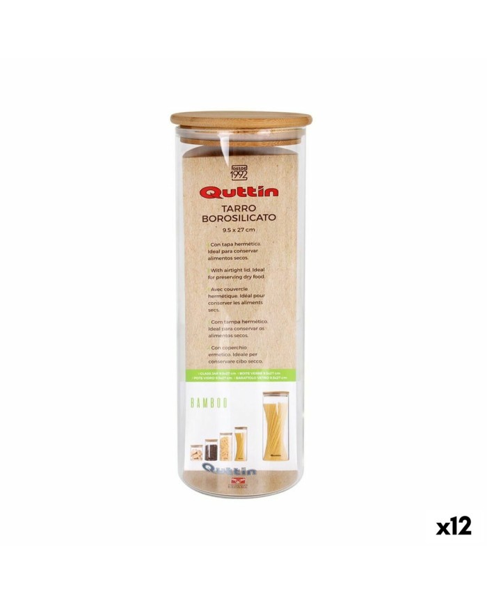 Vaso Quttin Silicone Vetro Borosilicato 1,55 L 10,2 x 28 cm (12 Unità) Vaso Quttin Silicone Vetro Borosilicato 1,55 L 10,2 x 28 cm (12 Unità)